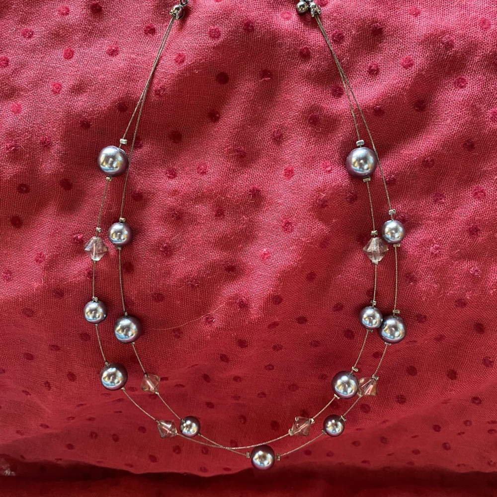 Elegant Silver Pearl Necklace